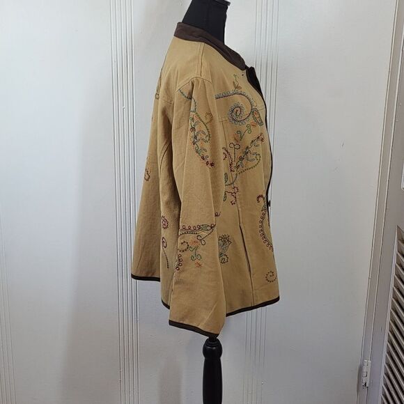 Plus Size Denim & Co. Embroidered Jacket - Picture 4 of 11